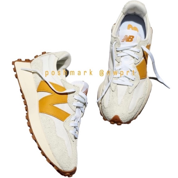 New Balance Shoes - NWT 🌿 NEW BALANCE 327 Sea Salt Golden Hour Yellow White Sneaker NIB 37 7 6.5
